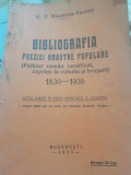 1935 Bibliografia poeziei noastre populare - G. T. Niculescu-Varone Princeps