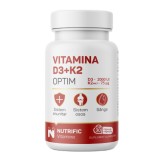 Vitamina D3 2000UI si K2 75mcg Optim, 30 capsule, Nutrific
