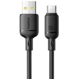 Cablu alimentare si date Baseus Silky, Fast Charging Data Cable pt. smartphone, USB la USB Type-C 100W, 2m, negru