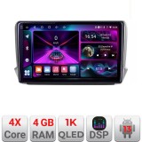 Navigatie Peugeot 208/2008 A-PSA 4+64 InCell Display 1K Android Waze USB Navigatie Internet Youtube Radio