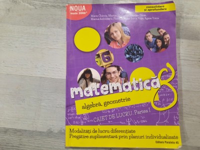 Matematica.Algebra,geometrie .Caiet de lucru.Clasa a VIIIa .Partea I de Chirciu foto