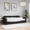 VidaXL Pat de zi cu saltea, negru, 100x200 cm, catifea 3196916