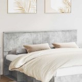 vidaXL Tăblie cap cu headboard Gri din beton 180 cm Lemn compozit 888389