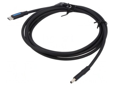 Cablu USB 2.0 USB B Mini la USB C 2m Negru foto
