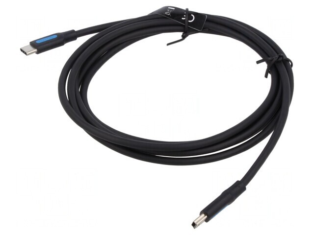 Cablu USB 2.0 USB B Mini la USB C 2m Negru