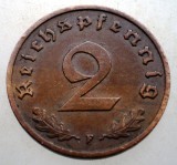 2.830 GERMANIA 2 REICHSPFENNIG 1938 F, Europa, Bronz