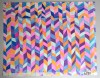 Marlene Sturz design model abstract pentru imprimeuri textile tempera cca 1970
