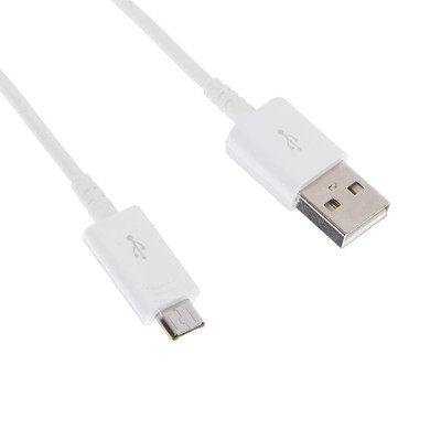 Cablu pentru date si incarcare, Samsung ECB-DU4EWE, USB tip A tata la microUSB tata, lungime 1.5 m, alb foto