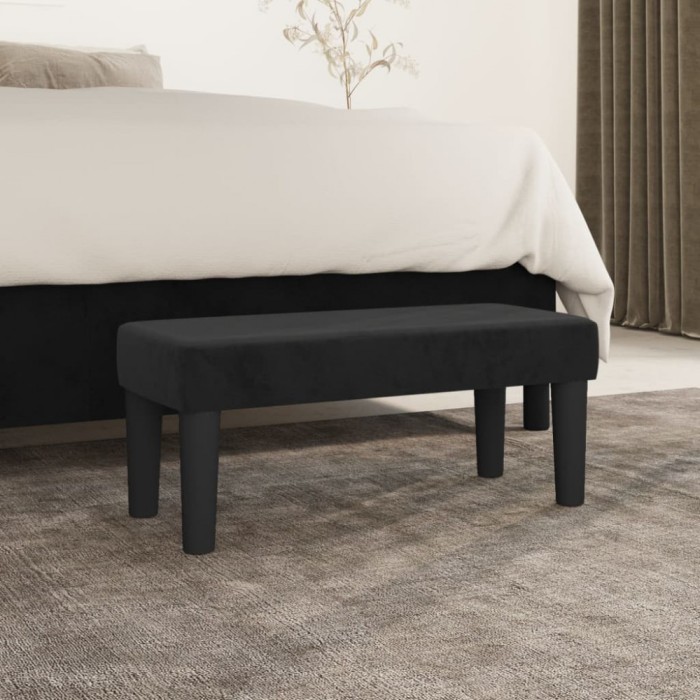vidaXL Bancă, negru, 70x30x30 cm, textil