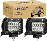 Set de 2 proiectoare LED-uri pe patru r&acirc;nduri offroad SUV ATV, 6000 K, Universal