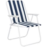 Scaun de plaja Sersimo GC050, pliabil, 100kg, 52x74cm, alb albastru Household NewTrend