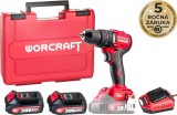 Masina de gaurit si insurubat cu percutie Worcraft 20V 60Nm, 2x 2Ah