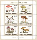 COMORE 2009 - Ciuperci /set complet - bloc + colita MNH (2 imagini)