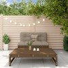 Set mobilier gradina Gossi, 2 piese, lemn masiv maro miere, perne incluse, canapea, taburet