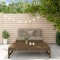 Gossi set mobilier gradina cu perne, 2 piese, maro miere lemn masiv
