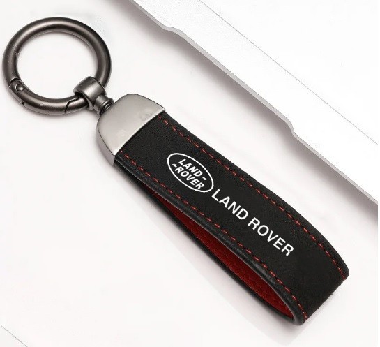 Breloc model auto pentru Land Rover metal si piele