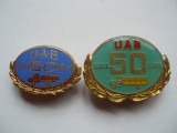 ROMANIA - SET INSIGNE COMEM. 1921-1971 UAB Brasov 50 ANI 1971, RSR, IM1.159