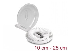 Set 5 in 1 cablu USB 2.0 type C spiralat 60W T-T + adaptoare 0.25m Alb, Delock 66612*