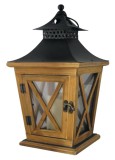 Lamp&aacute;&scaron; MagicHome LW8680, 19x19x36 cm, LED, 3xAA, drevo