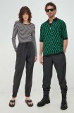 Rains pantaloni de trening unisex, culoarea negru 18560.01-01.Black