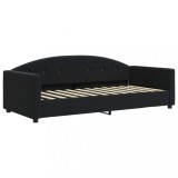 Cumpara ieftin Pat de zi, negru, 90x190 cm, catifea