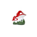 Ciuperca decorativa pentru gradina, din ceramica, inaltime 15cm, latime 18cm / EXT 6079