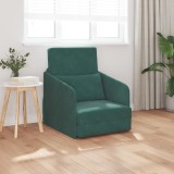 VidaXL Canapea Pat 2-in-1 Verde &Icirc;nchis 65x80x83 cm Catifea