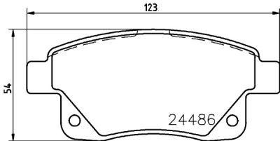 Set placute frana punte spate Ford Transit 2006-2013; Transit Tourneo 2006-2013, marca SRLine S70-1218