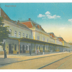 2559 - ORADEA, Railway Station, Romania - old postcard - unused - 1915