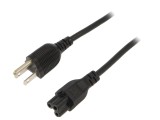 Cablu de alimentare 3x0.75mm2 IEC C5 la NEMA 5-15 1.8m