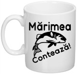 Cana alba personalizata &quot;Marimea Conteaza&quot;, INOVATIX&reg;. 330ml