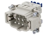 Conector Harting Han ES Press, Tata, 6 Pini, 16A, 500V, Argintat, Policarbonat