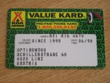B12 12 - Card incarcare mobil - foarte vechi - piesa de colectie