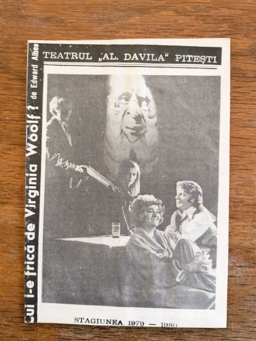 Pliant, program Teatrul Al. Davila, Pitesti - Cui i-e frica de Virginia Woolf ? / CD1P