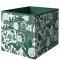 Set 4 Cutii compacte pentru depozitare, 33x38x33 cm, rezistente, verde/alb