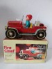 Jucarie vintage de tabla, chinezeasca, Fire Chief (pompieri) ME 699, anii 70
