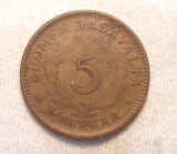 FINLANDA 5 MARKKAA1946, Europa