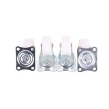 Set 4 roti pivotante 50 mm , culoare alb