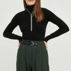 Answear Lab pulover femei, culoarea gri, light, cu turtleneck