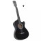 vidaXL Chitară clasică occidentală decupată, cu 6 corzi, negru, 38&quot;
