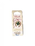 Martisor tip brosa cu model potcoava cu perle si trifoi verde pentru 1 si 8 martie