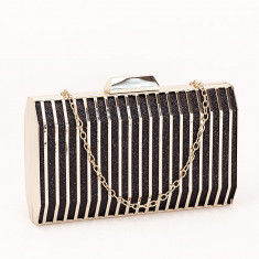 Geanta clutch negru Sofia 06 foto