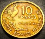 Cumpara ieftin Moneda istorica 10 FRANCI - FRANTA, anul 1951 * cod 4231