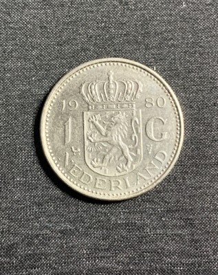 Moneda 1 gulden 1980 Olanda foto