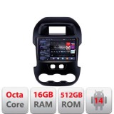 Navigatie Ford Ranger 2011-2015 8 core QLED 2K 16+512 360 Android Waze USB Navigatie Internet Youtube Radio Edotec CarStore Technology