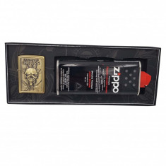 Bricheta Tip Zippo, 3D Relief, Metalica, Grass2, Lichid Zippo 125 ml