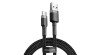 Baseus Type-C USB C Cafule Cablu de date și &icirc;ncărcare 2A 3m gri negru (CATKLF-UG1)