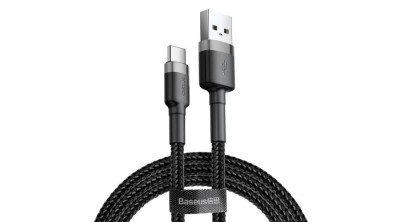 Baseus Type-C USB C Cafule Cablu de date și &amp;icirc;ncărcare 2A 3m gri negru (CATKLF-UG1) foto