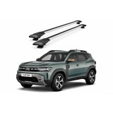 Set Bare Portbagaj Transversale Aluminiu Dacia Duster III 2024+ Lumi LUXURY Compatibile Suporturi Schiuri Biciclete