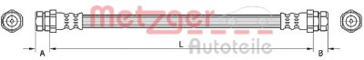 Conducta / cablu frana VW CADDY III Caroserie (2KA, 2KH, 2CA, 2CH) (2004 - 2016) METZGER 4110883 foto